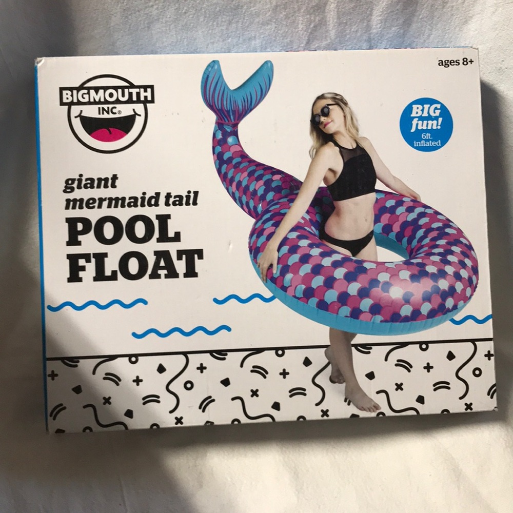 Giant Mermaid Tail Pool Float NIB